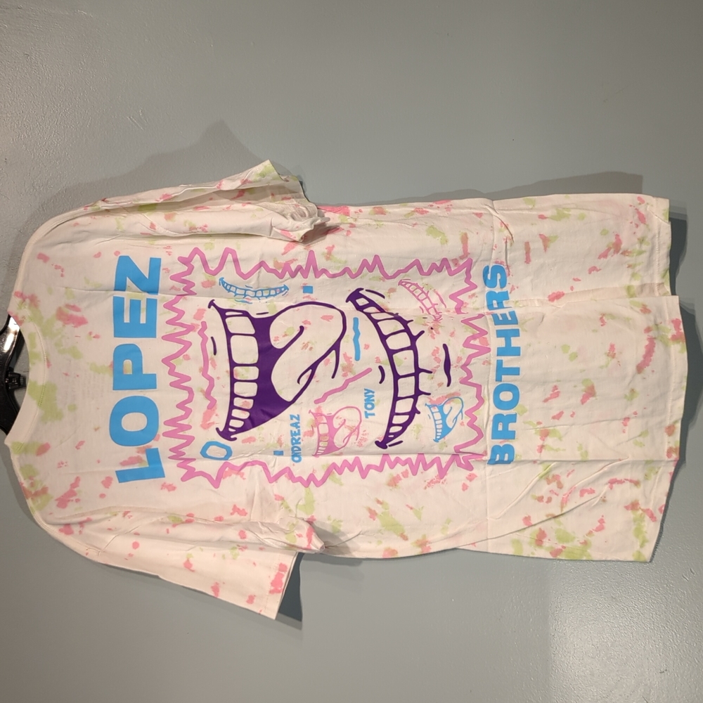 Lopez Bros by Safety pin 90's smile tee dyed size large